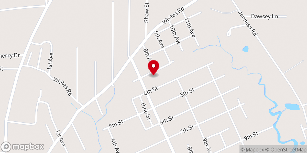 Map showing location of Greater Mt Zion AME Church
