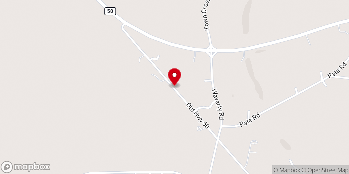 Map showing location of Riverside Chapel Baptist Church