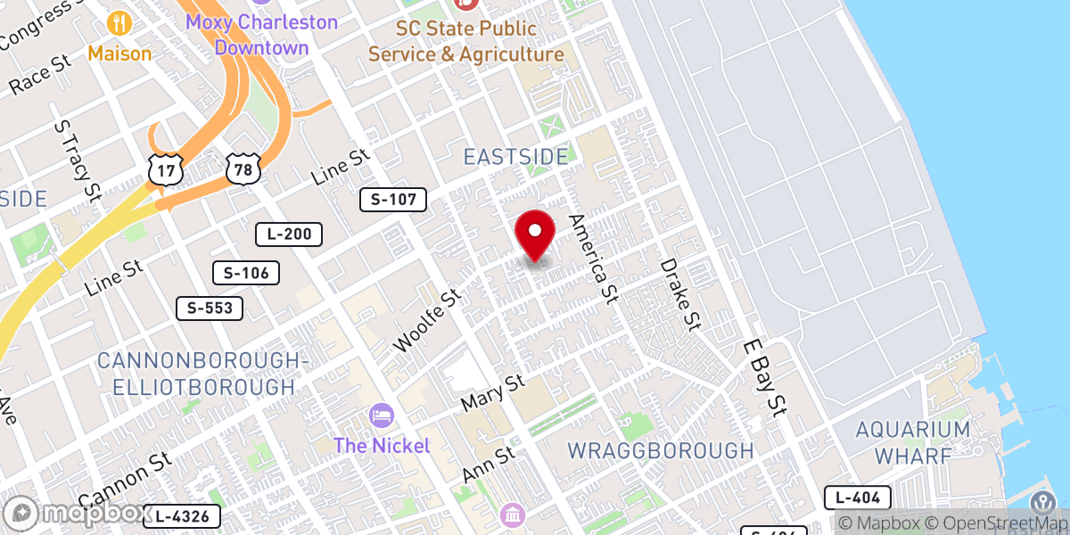 Map showing location of Greater Beard Chapel AME Church