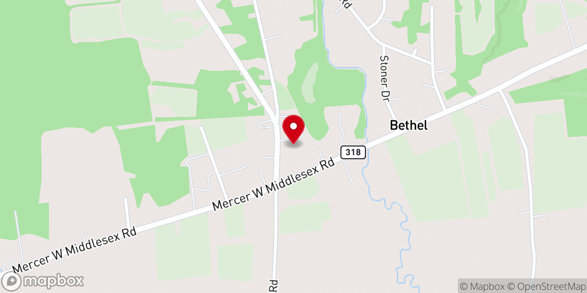 Map showing location of Neshannock Alliance Church