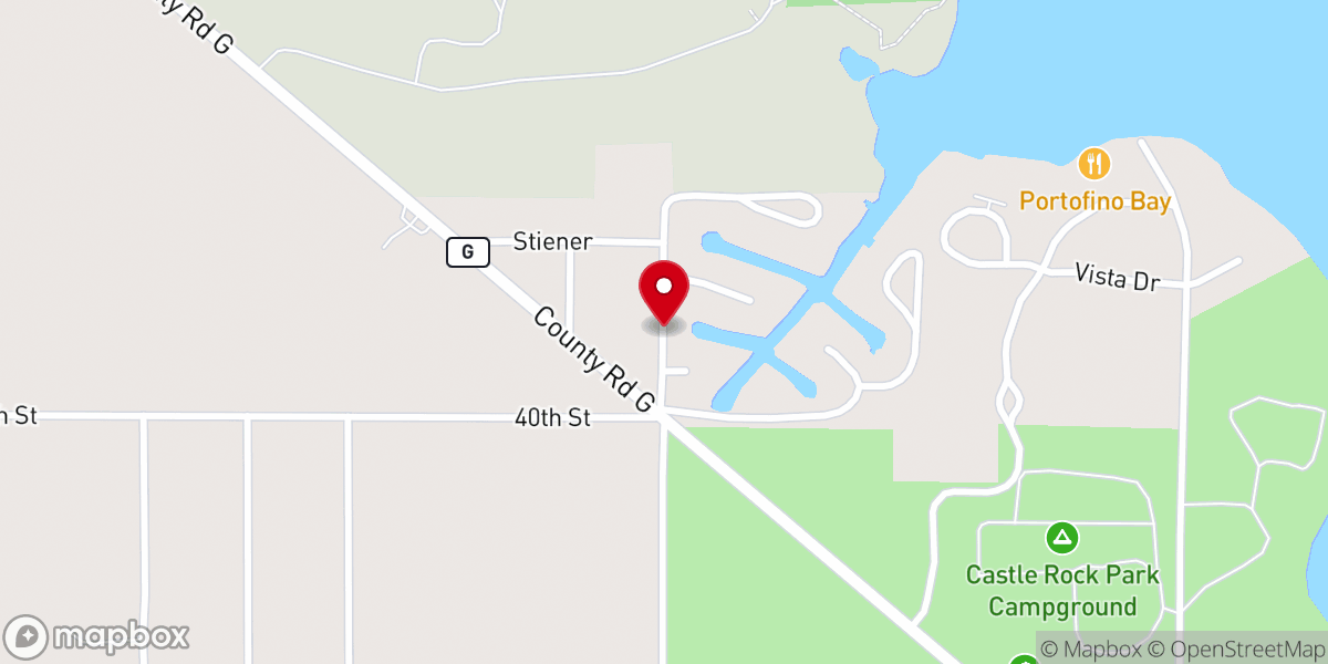 Map showing location of Our Lady of the Lake Catholic Church