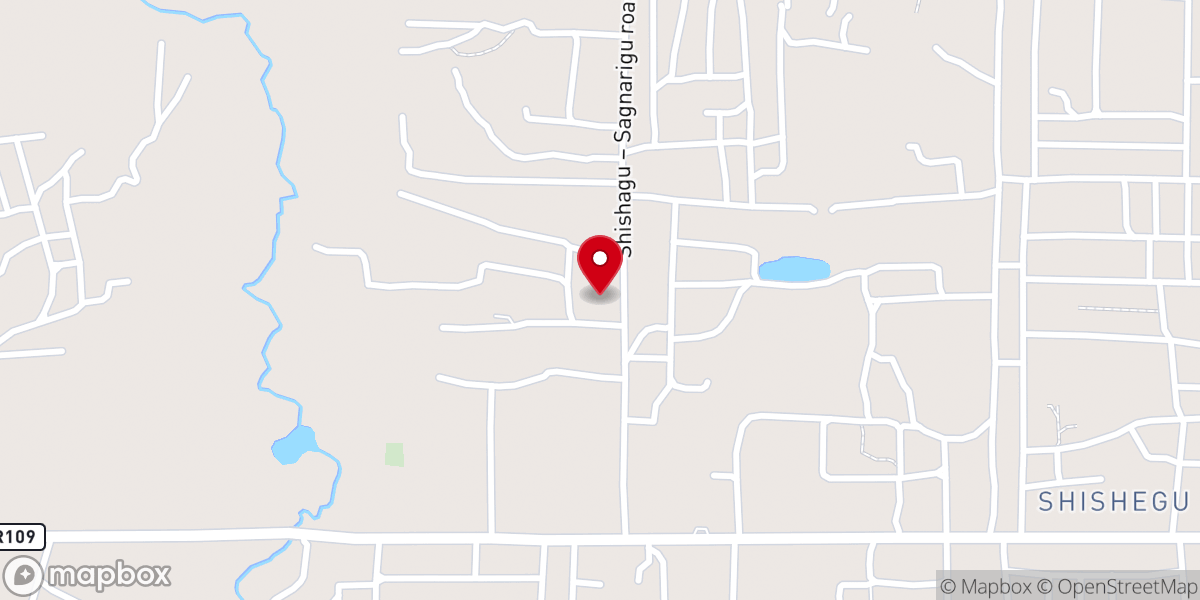 Map showing location of Good News mission Church Tamale
