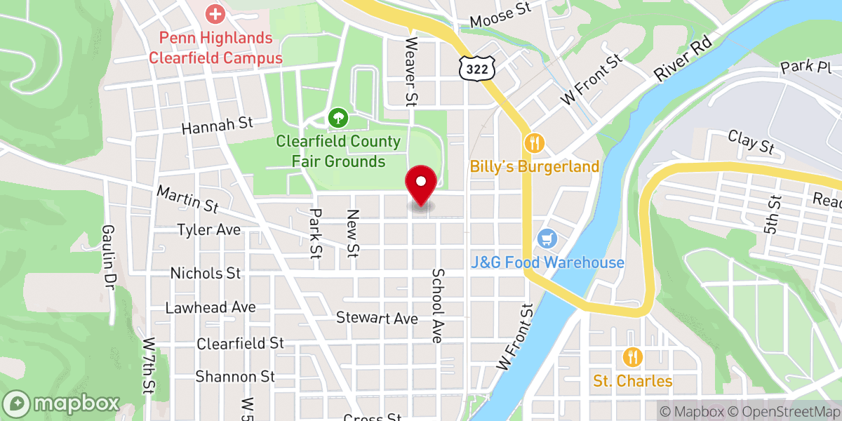 Map showing location of West Side Church of Christ