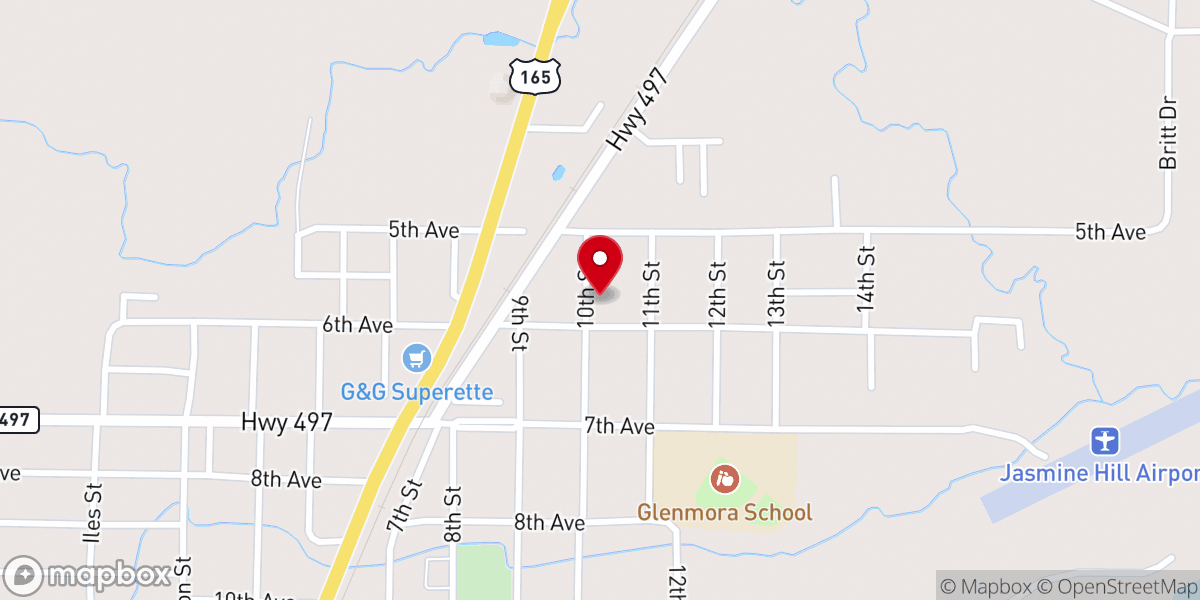 Map showing location of Glemora Church of Christ