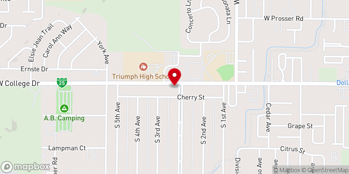 Map showing location of United Pentecostal Church of Cheyenne