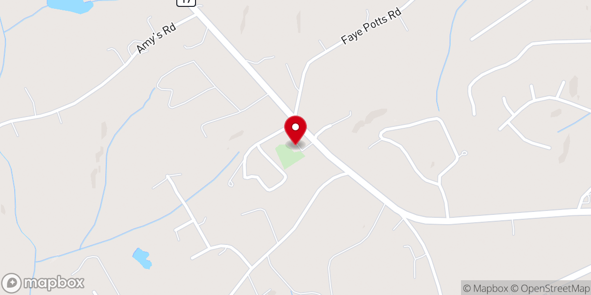 Map showing location of Victory Baptist Church