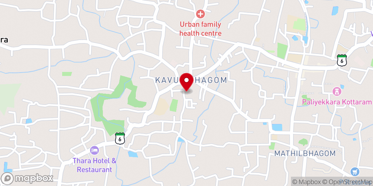 Map showing location of St. George Jacobite Syrian Cathedral