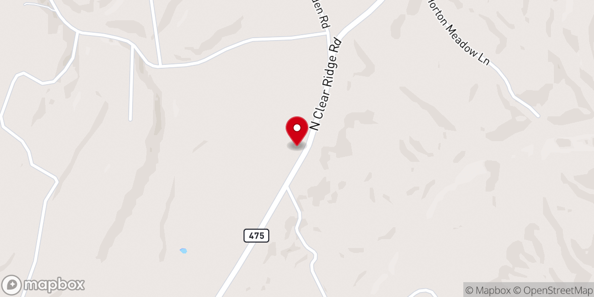 Map showing location of Hustontown Church of God