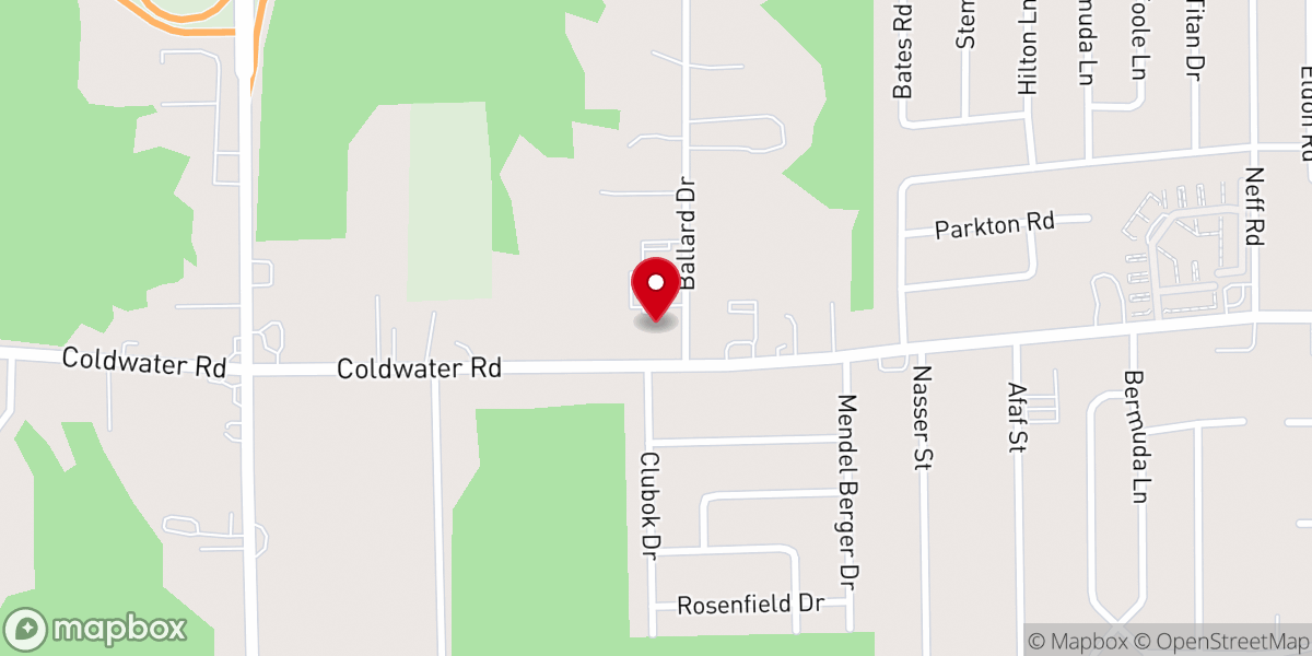 Map showing location of Our Lady of Guadalupe Catholic Church