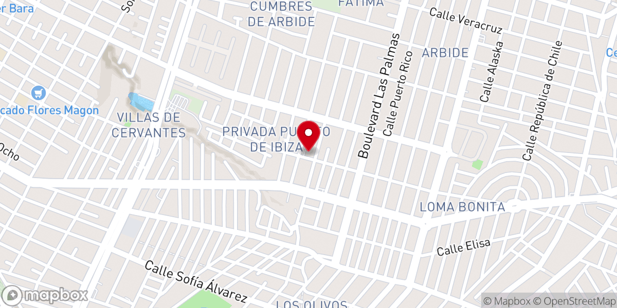 Map showing location of La Iglesia de Jesucristo de los Santos de los Últimos Días