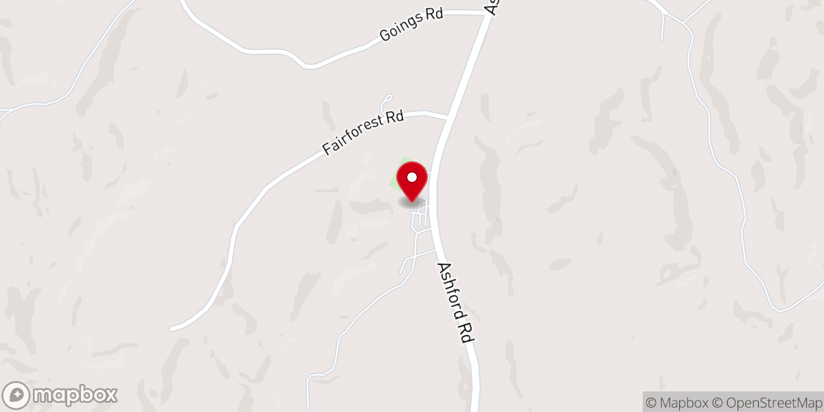 Map showing location of Woodward Baptist Church