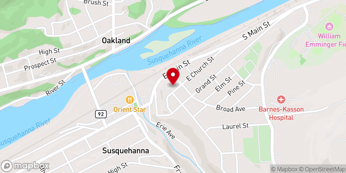 Map showing location of St John's Rectory
