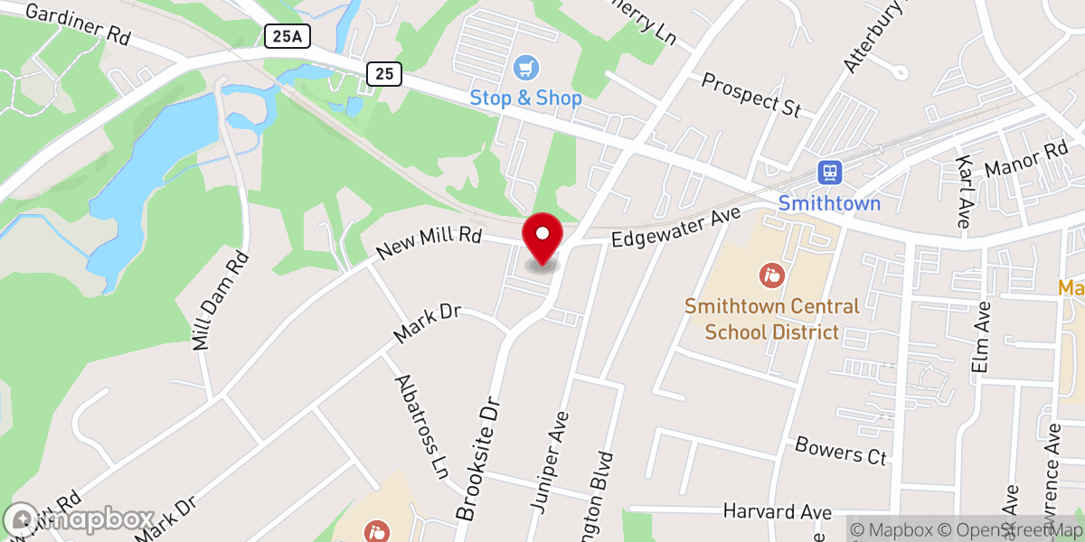 Map showing location of St. Andrew's Lutheran Church (ELCA)