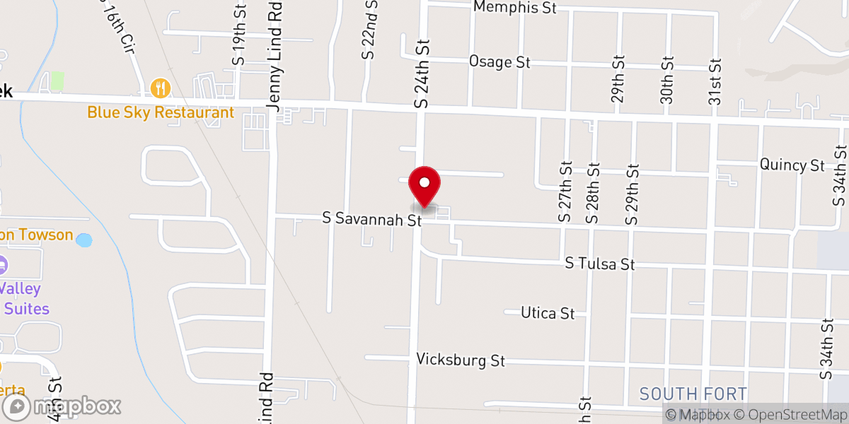 Map showing location of River Valley Church of the Nazarene