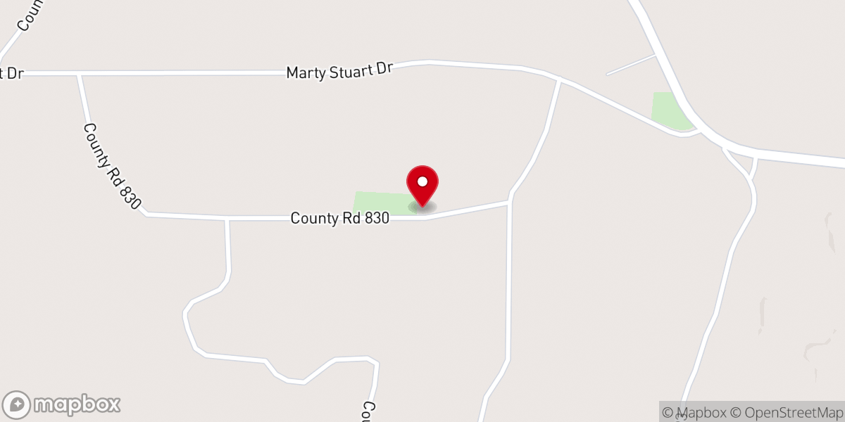 Map showing location of Old Pearl Valley Baptist Church