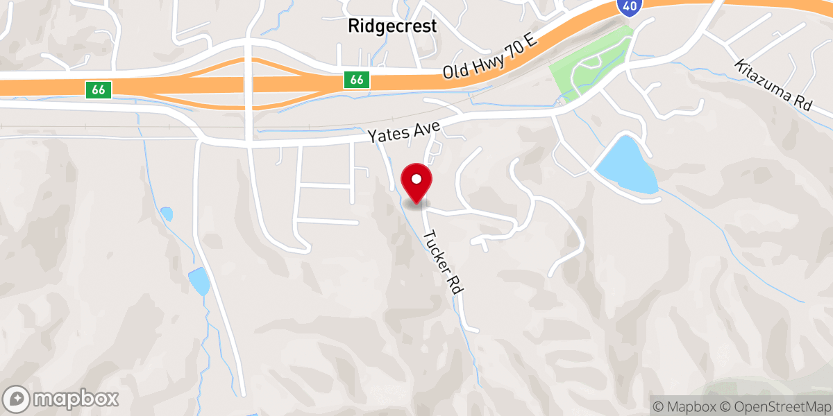 Map showing location of The Ridge Church