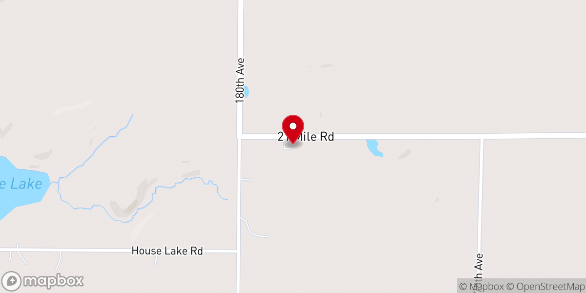 Map showing location of West Grant Church