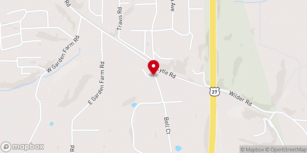 Map showing location of West Park Baptist Church