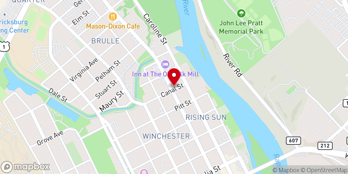 Map showing location of Mary's Shelter