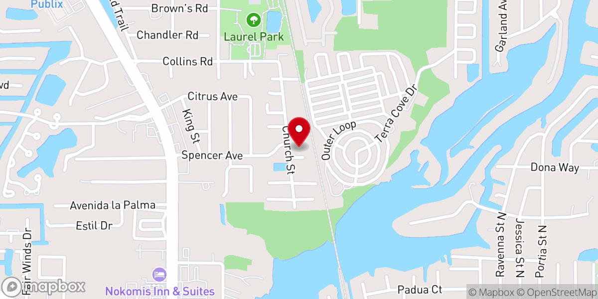 Map showing location of Venice Nokomis Community Preschool