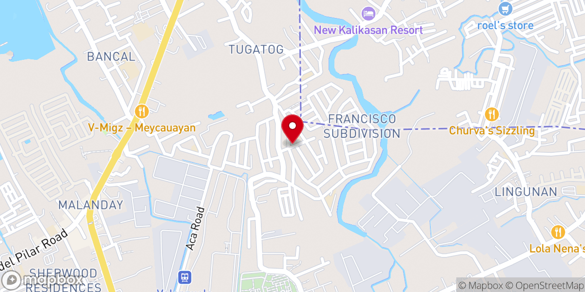 Map showing location of Bible Baptist Church LFS - Veinte Reales