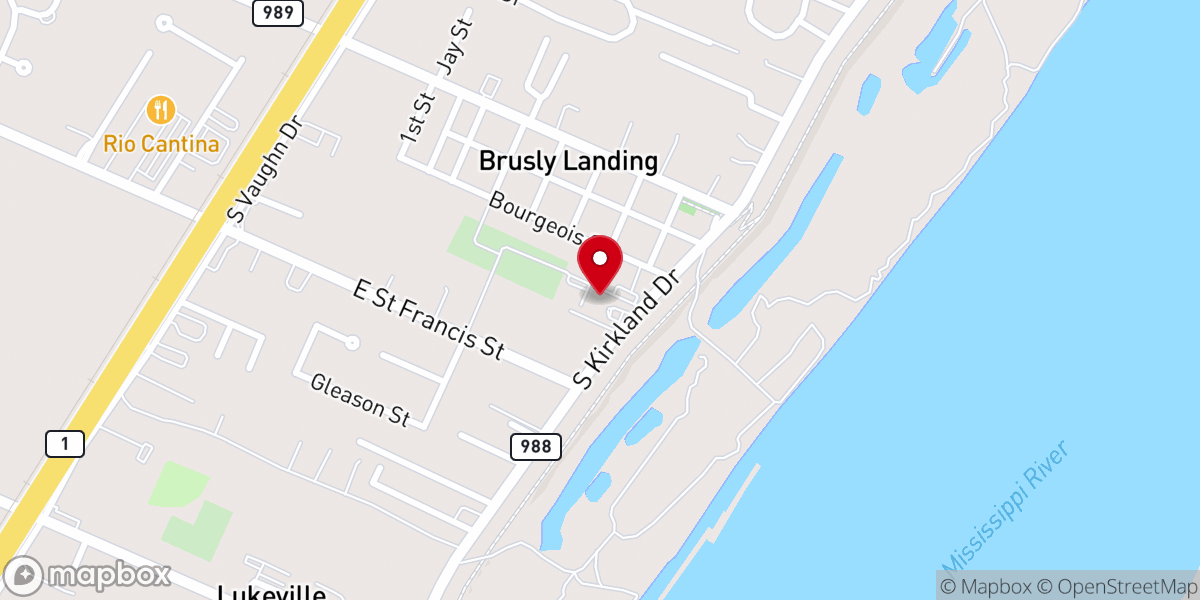 Map showing location of Saint John the Baptist Catholic Church