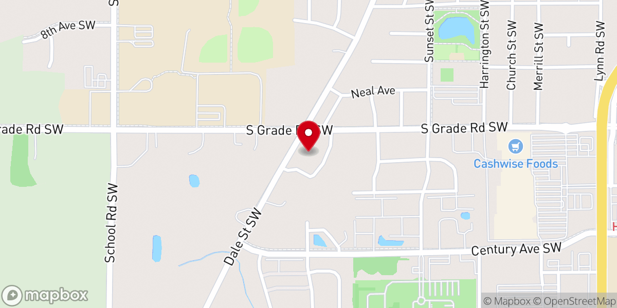 Map showing location of Christ the King Lutheran Church