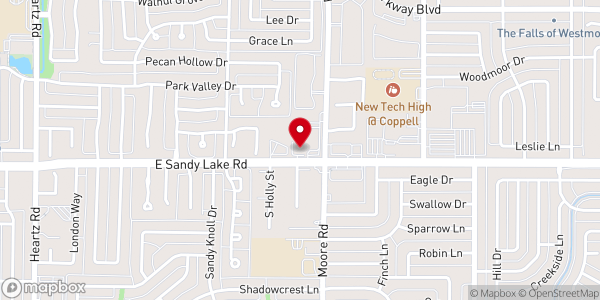Map showing location of Metrocrest Community Church