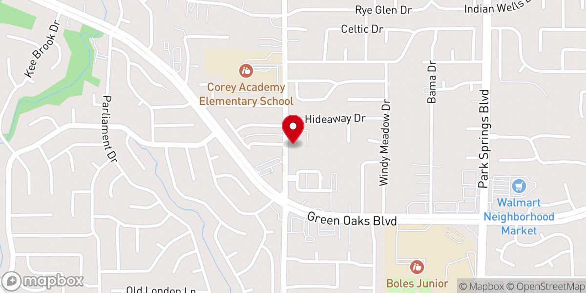 Map showing location of Vine Fellowship Church