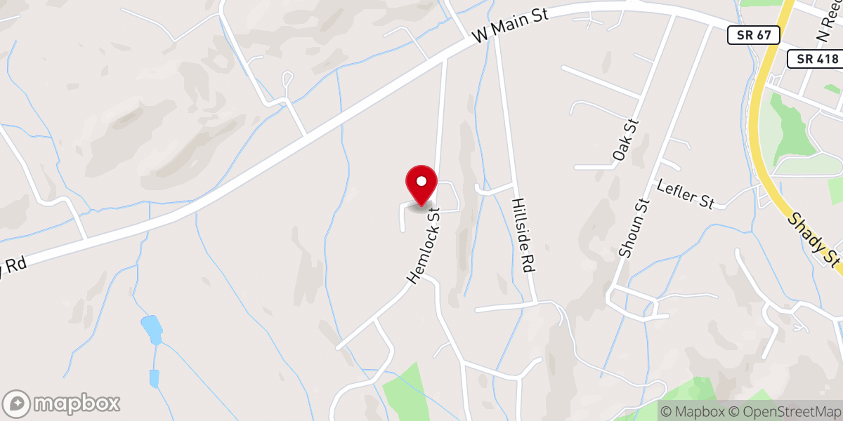 Map showing location of First Free Will Baptist Church