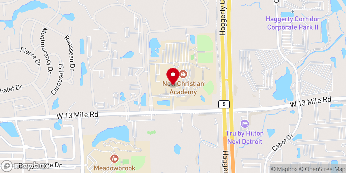 Map showing location of Brightmoor Christian Church