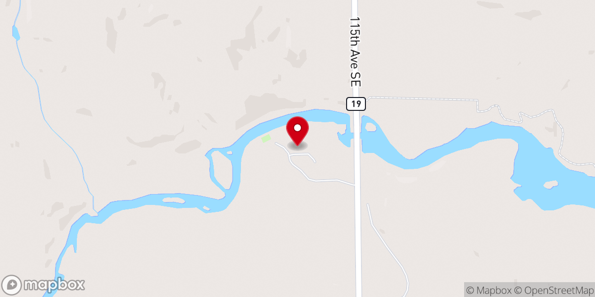 Map showing location of Wesley Acres Camp and Retreat Center