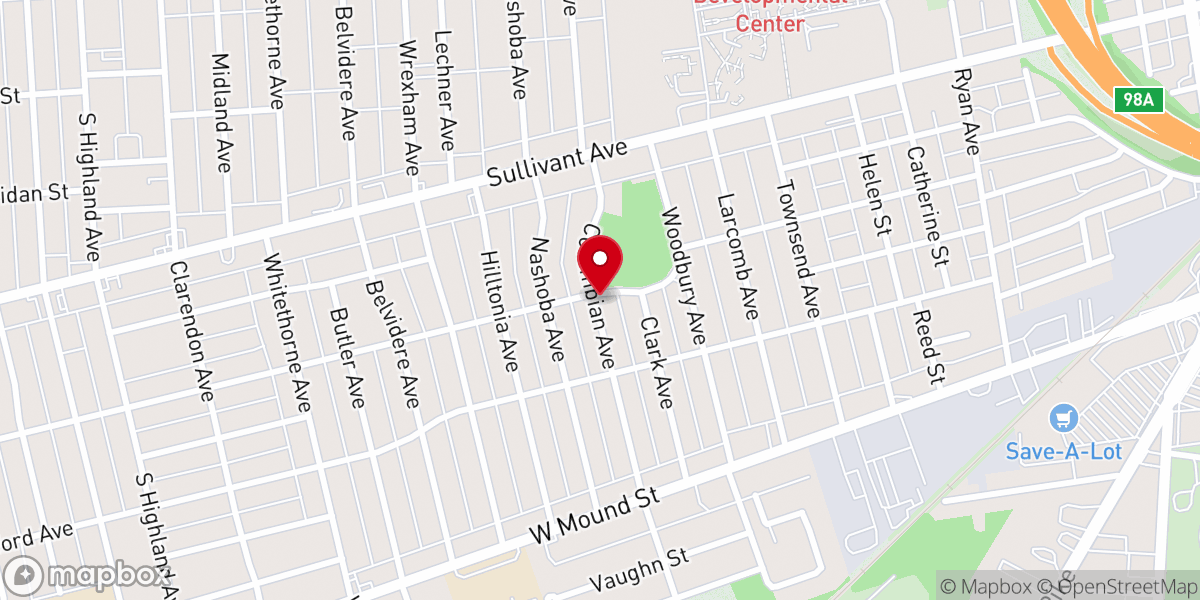 Map showing location of Hilltonia United Methodist Church