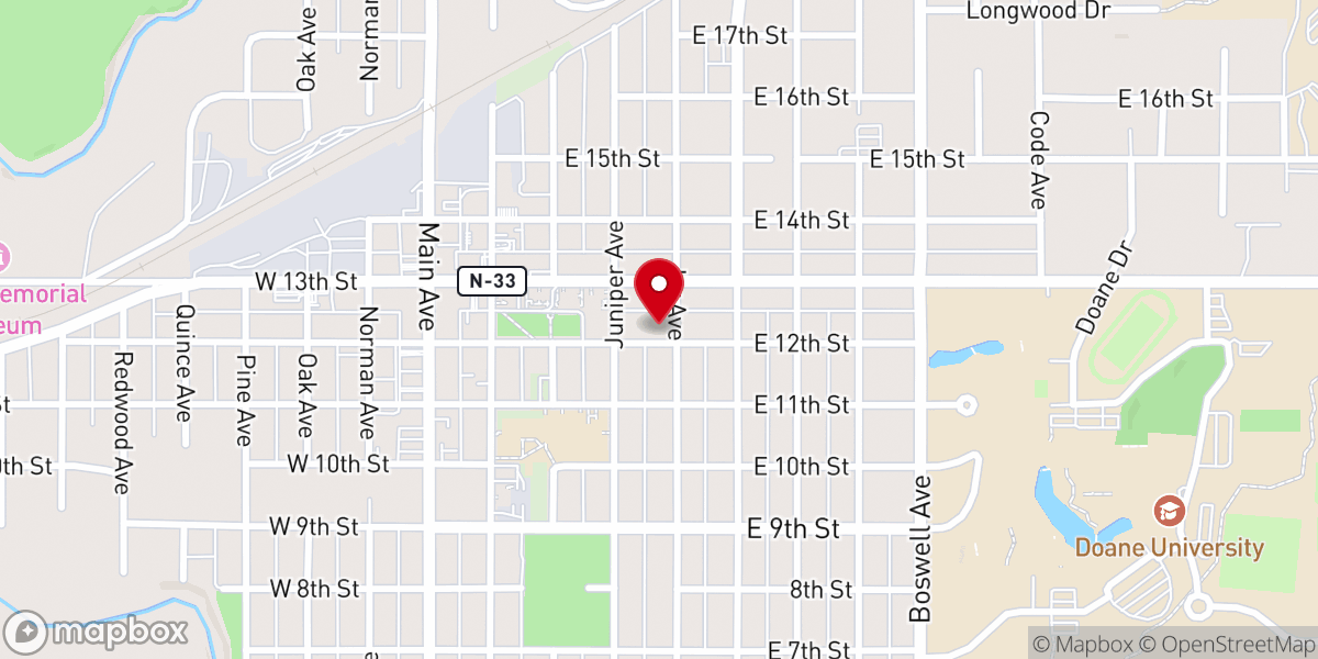 Map showing location of First Congregational Church