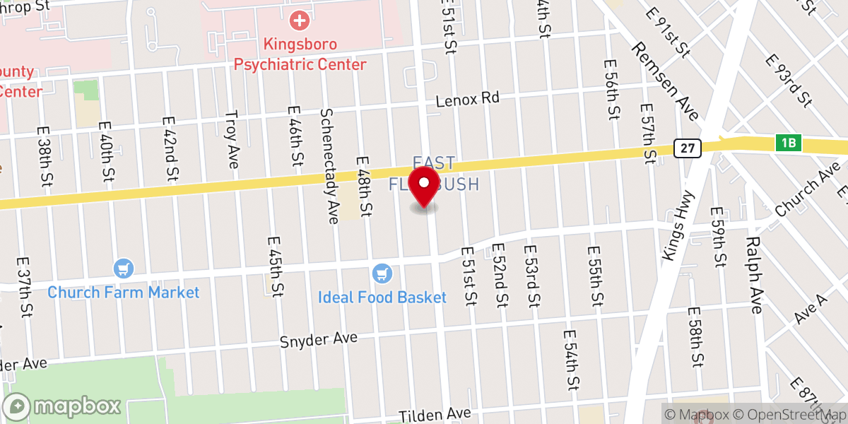 Map showing location of Mt Olive Pentecostal Church