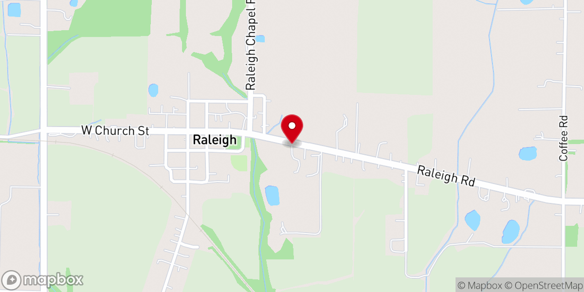 Map showing location of HWI Equipment, Inc