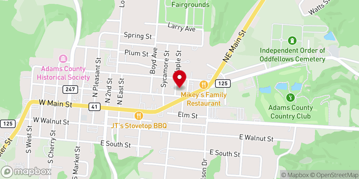 Map showing location of Holy Trinity Church - Our Lady of the Hills Catholic Family