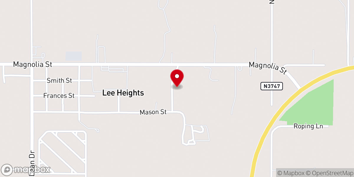 Map showing location of Bible Baptist Church