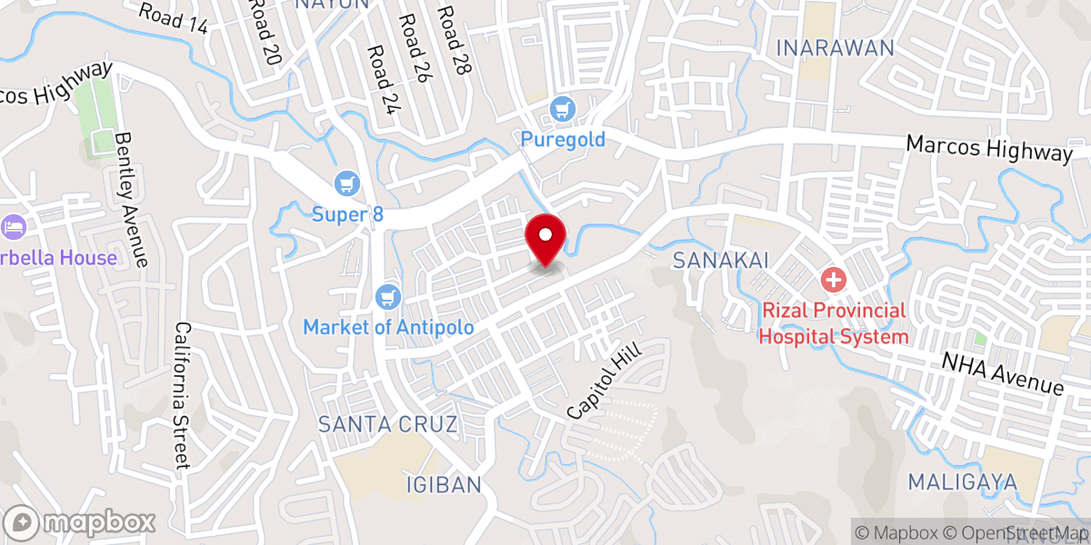 Map showing location of ESCALATE FAMILY CHURCH - ANTIPOLO