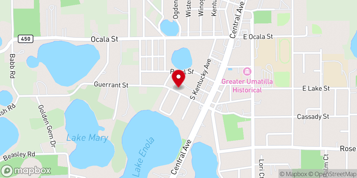 Map showing location of Calvary Chapel of the Lakes