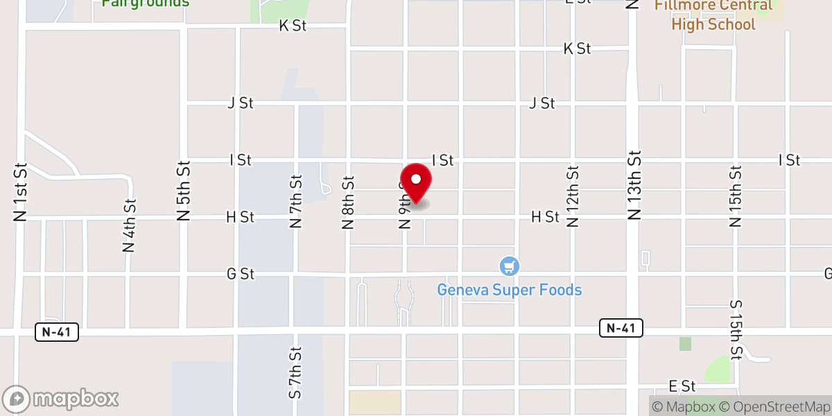 Map showing location of Congregational United Church