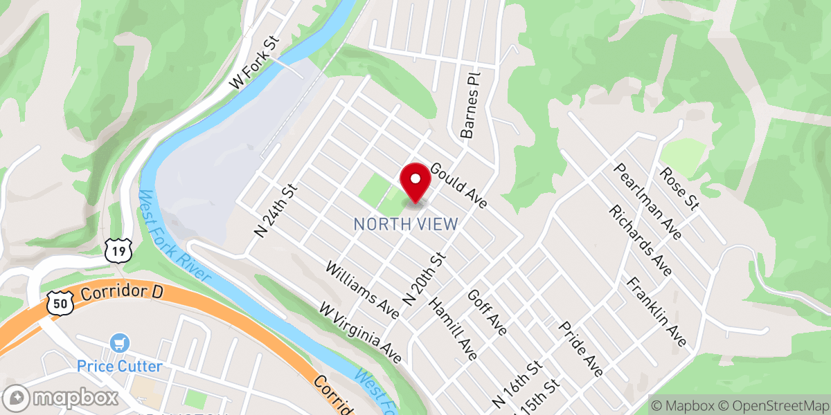 Map showing location of Saint James Catholic Church