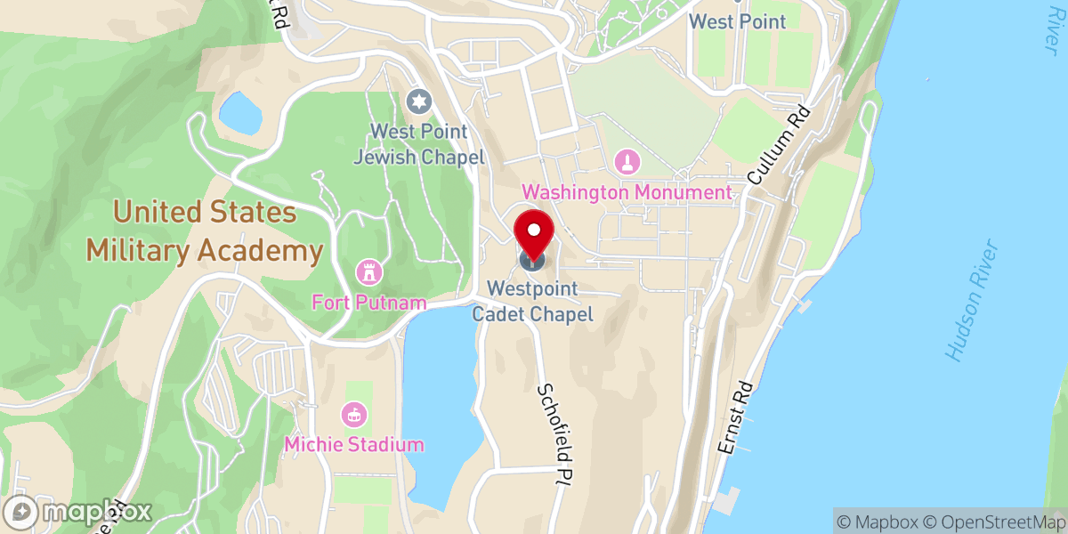 Map showing location of Orthodox Chapel of Saint Martin