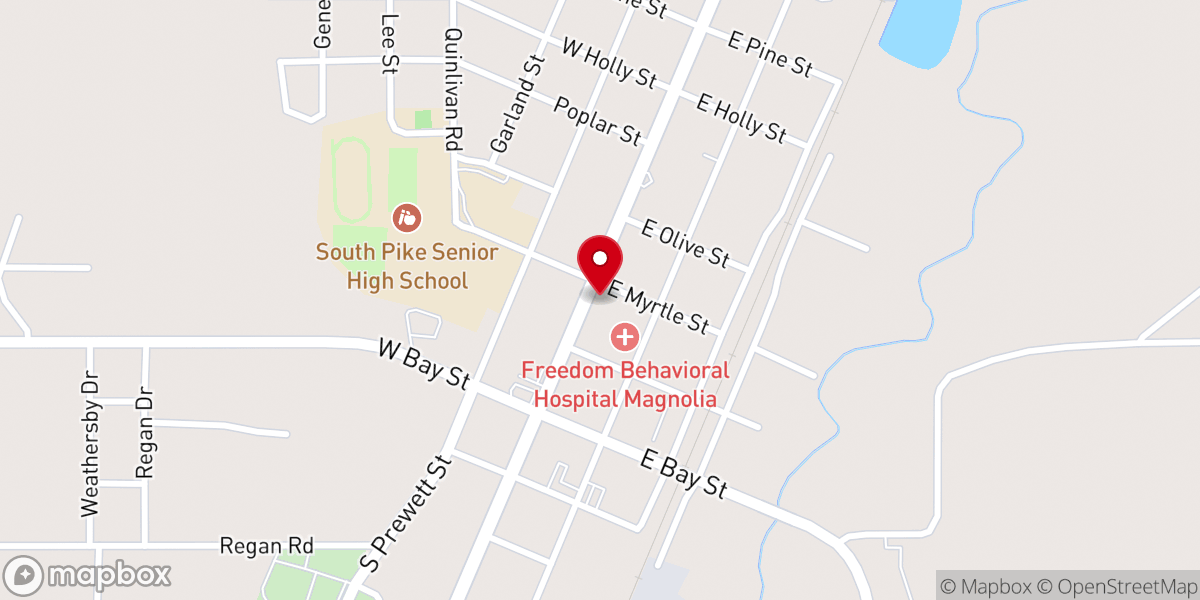 Map showing location of Magnolia United Methodist Church