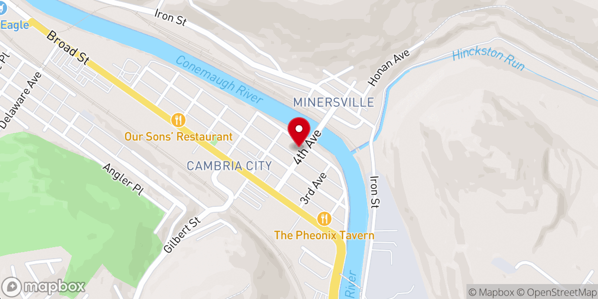 Map showing location of St. Mary's Byzantine Catholic Church