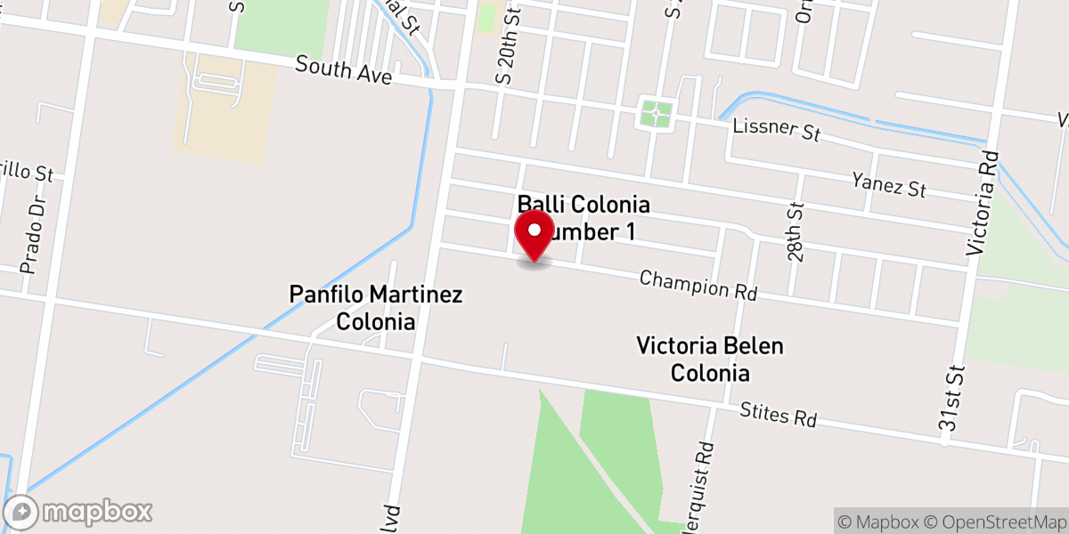 Map showing location of El Ministerio de la Fe Viviente