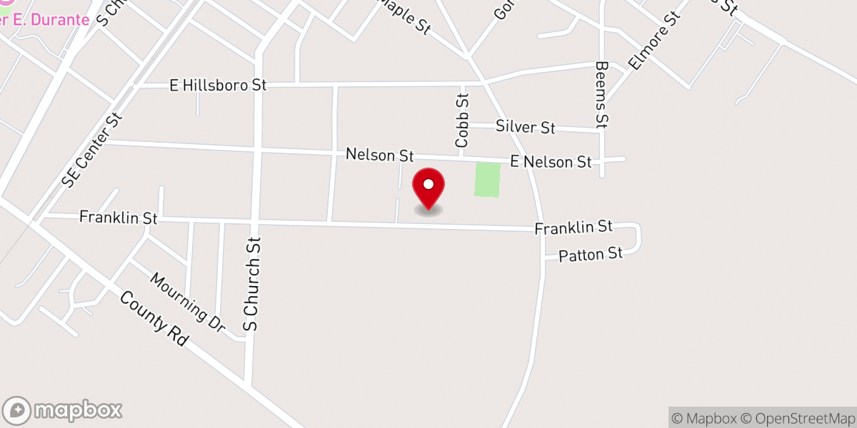 Map showing location of New Jackson Tabernacle