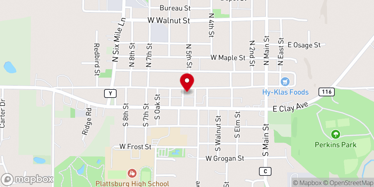 Map showing location of First Baptist Church & Preschool