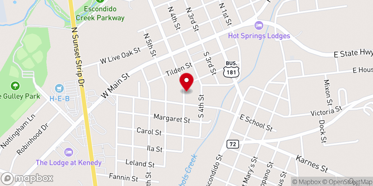 Map showing location of St Matthews Episcopal Church