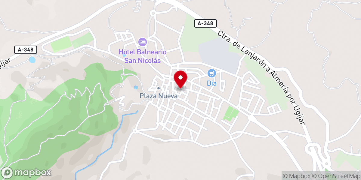 Map showing location of Iglesia de San Nicolás de Bari
